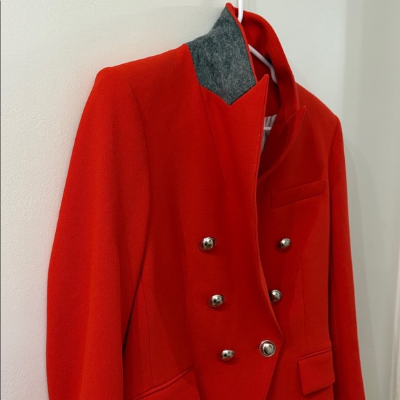Veronica Beard orange Double-Breasted Blazer - size 8 - silver buttons - Picture 9 of 9